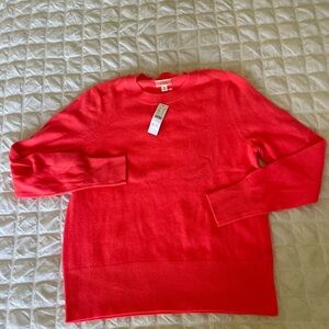 J. Crew Cashmere Neon Coral Sweater